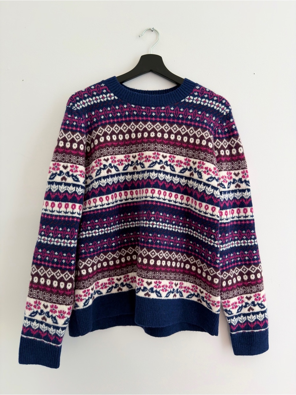 Simon’s Classic Fair Isle Women’s Crewneck Sweater Size M (New)
